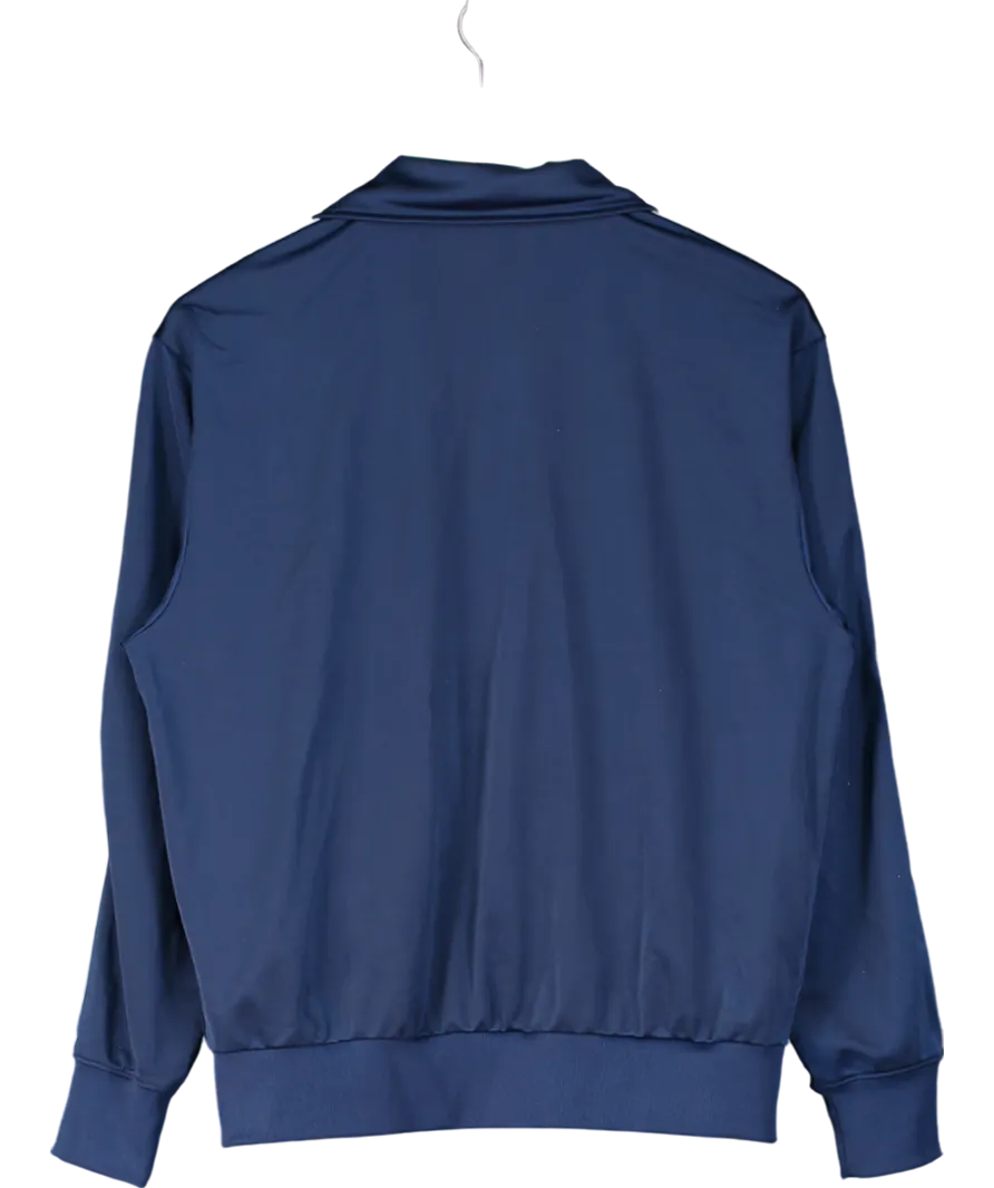 adidas Blue Woven Three Stripe Zip Track Top UK 8