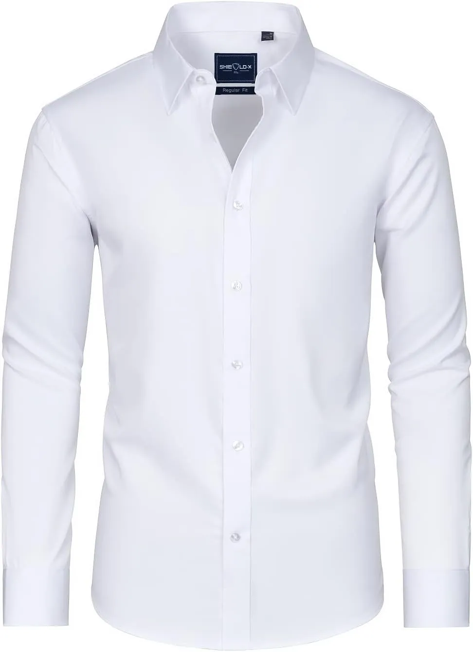 Alimens & Gentle Slim Fit Mens Dress Shirts Long Sleeve Dress Shirts for Men Stain Sheild Button Down Shirt Men Big