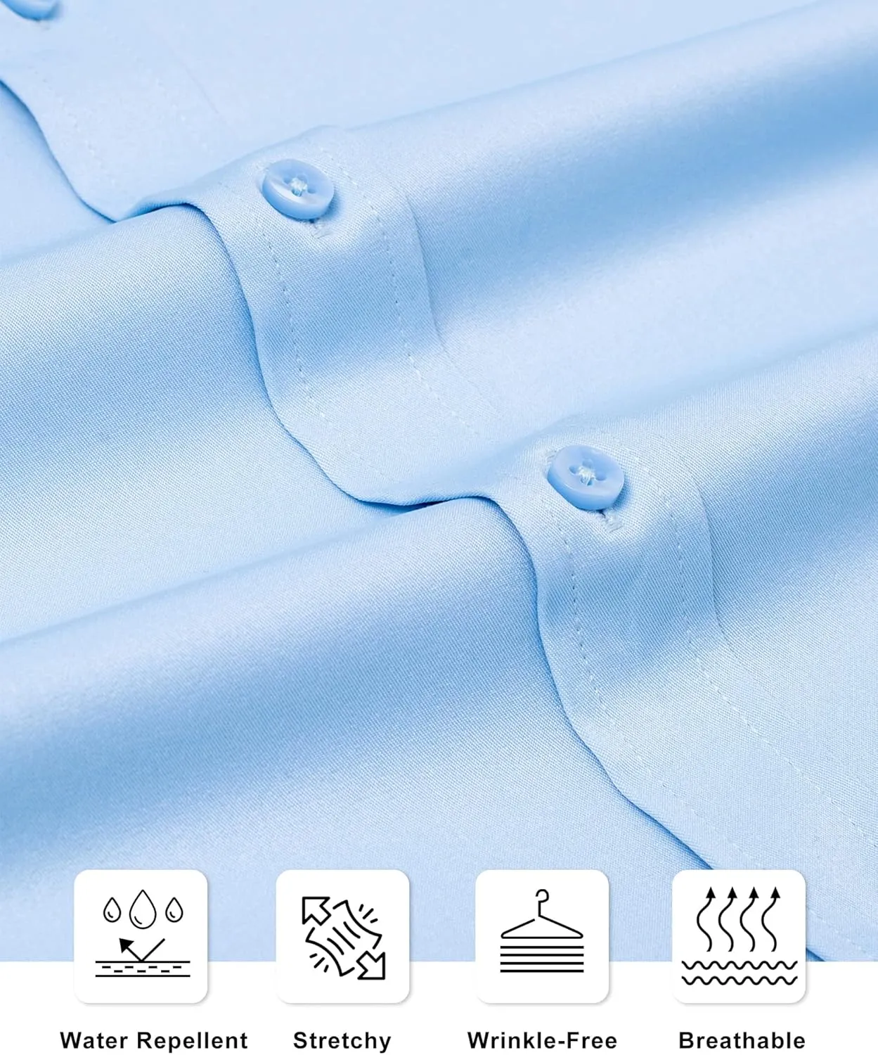 Alimens & Gentle Slim Fit Mens Dress Shirts Long Sleeve Dress Shirts for Men Stain Sheild Button Down Shirt Men Big