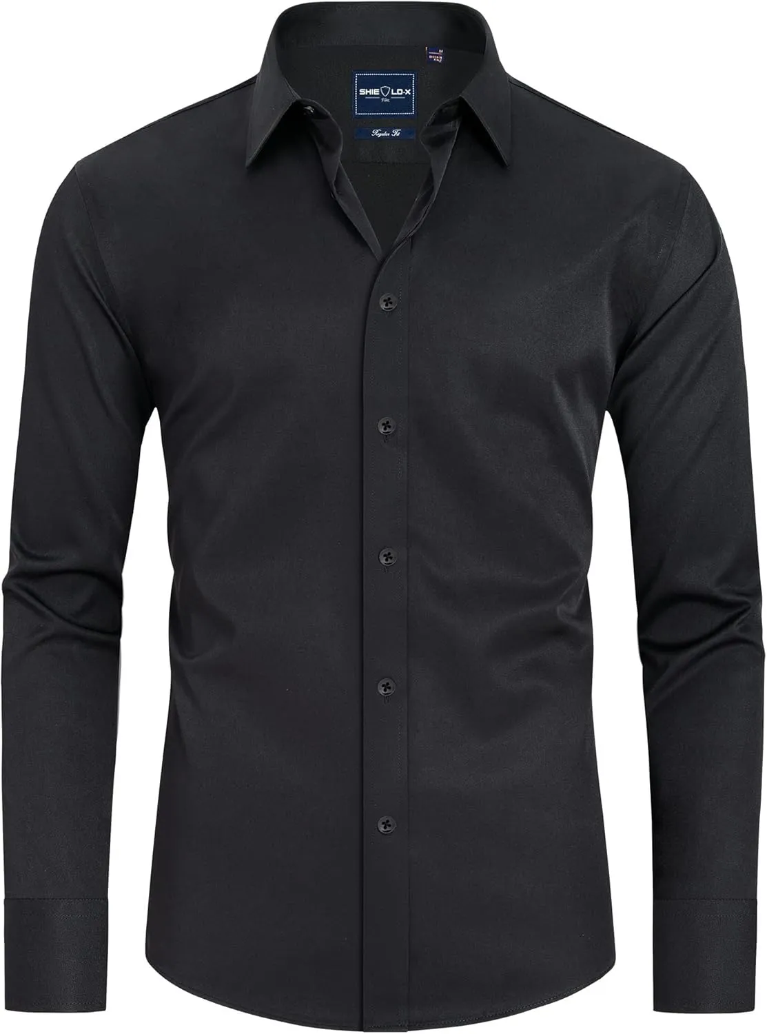 Alimens & Gentle Slim Fit Mens Dress Shirts Long Sleeve Dress Shirts for Men Stain Sheild Button Down Shirt Men Big