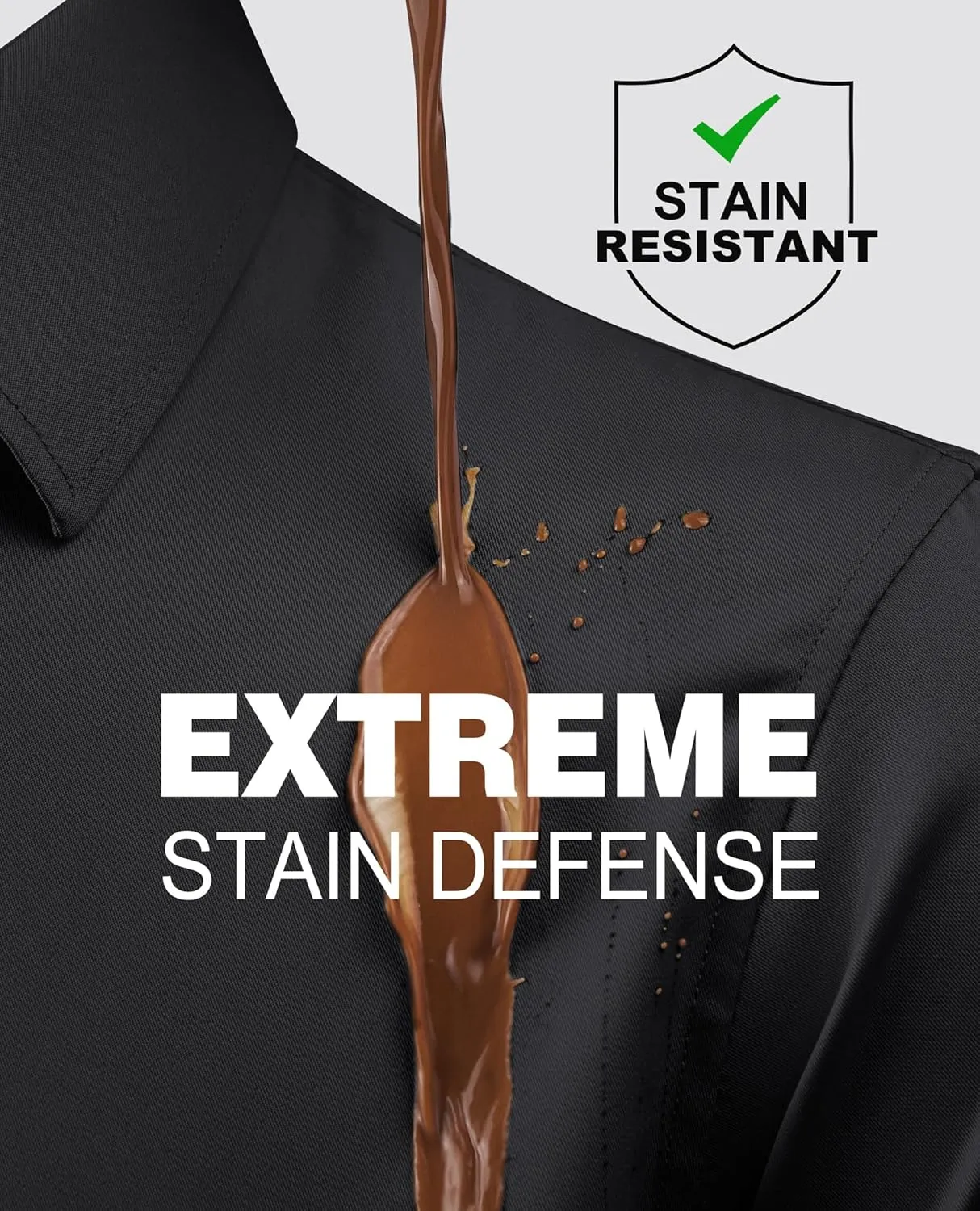 Alimens & Gentle Slim Fit Mens Dress Shirts Long Sleeve Dress Shirts for Men Stain Sheild Button Down Shirt Men Big