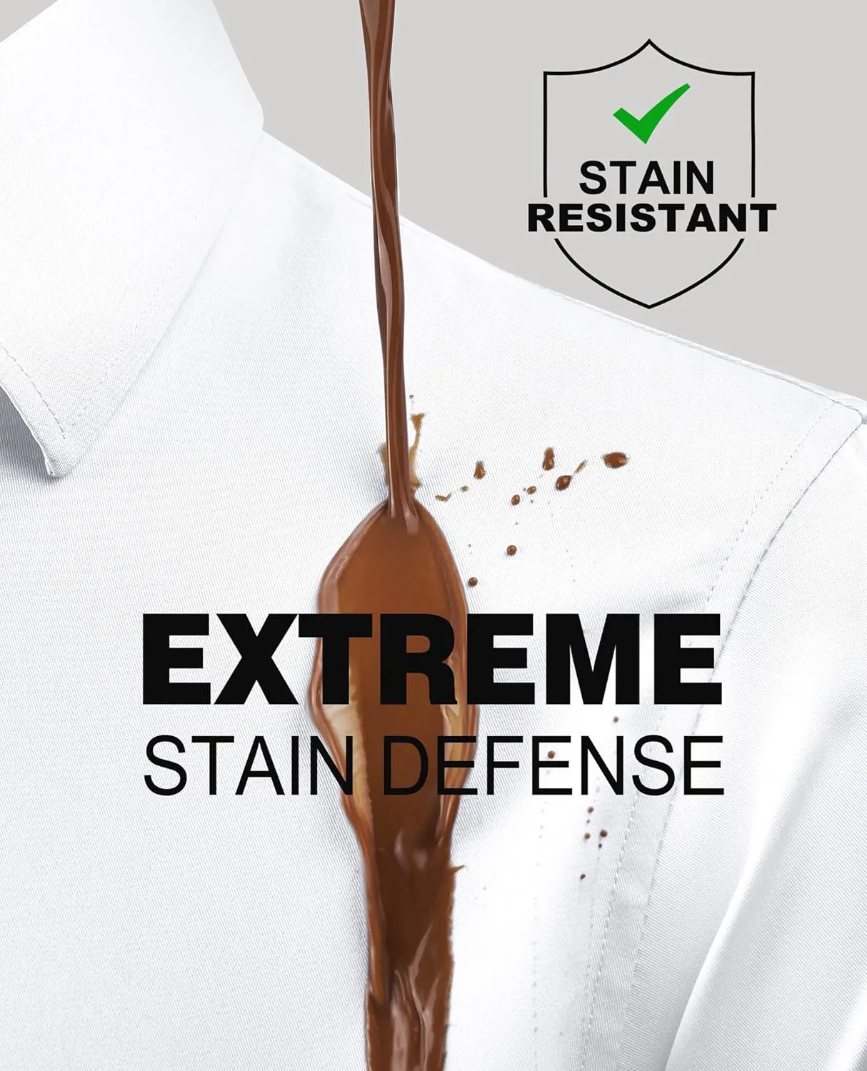 Alimens & Gentle Slim Fit Mens Dress Shirts Long Sleeve Dress Shirts for Men Stain Sheild Button Down Shirt Men Big