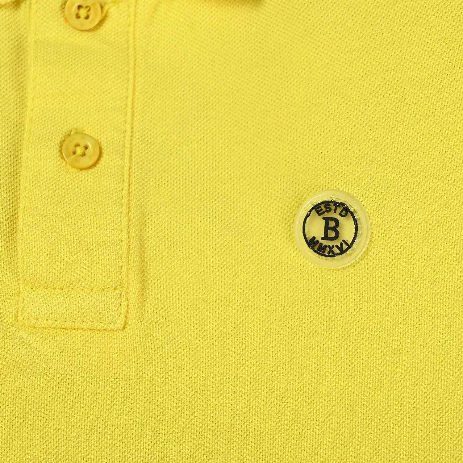 Boys Cotton PK Polo T-Shirt Basic-B. Yellow