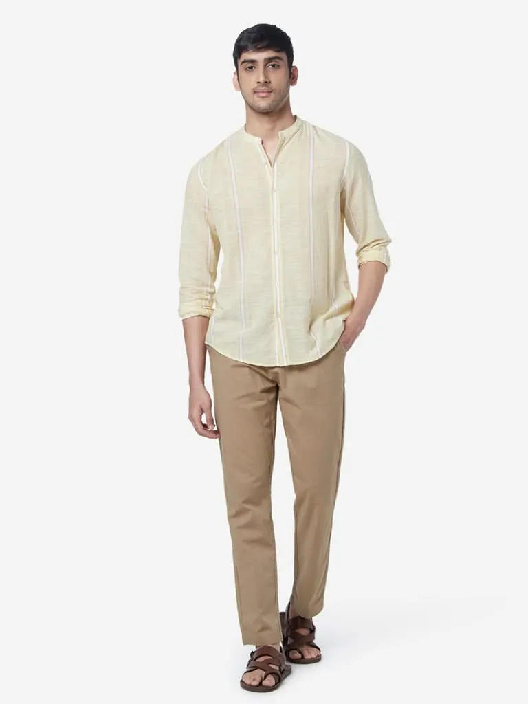 ETA Yellow Resort-Fit Checked Shirt