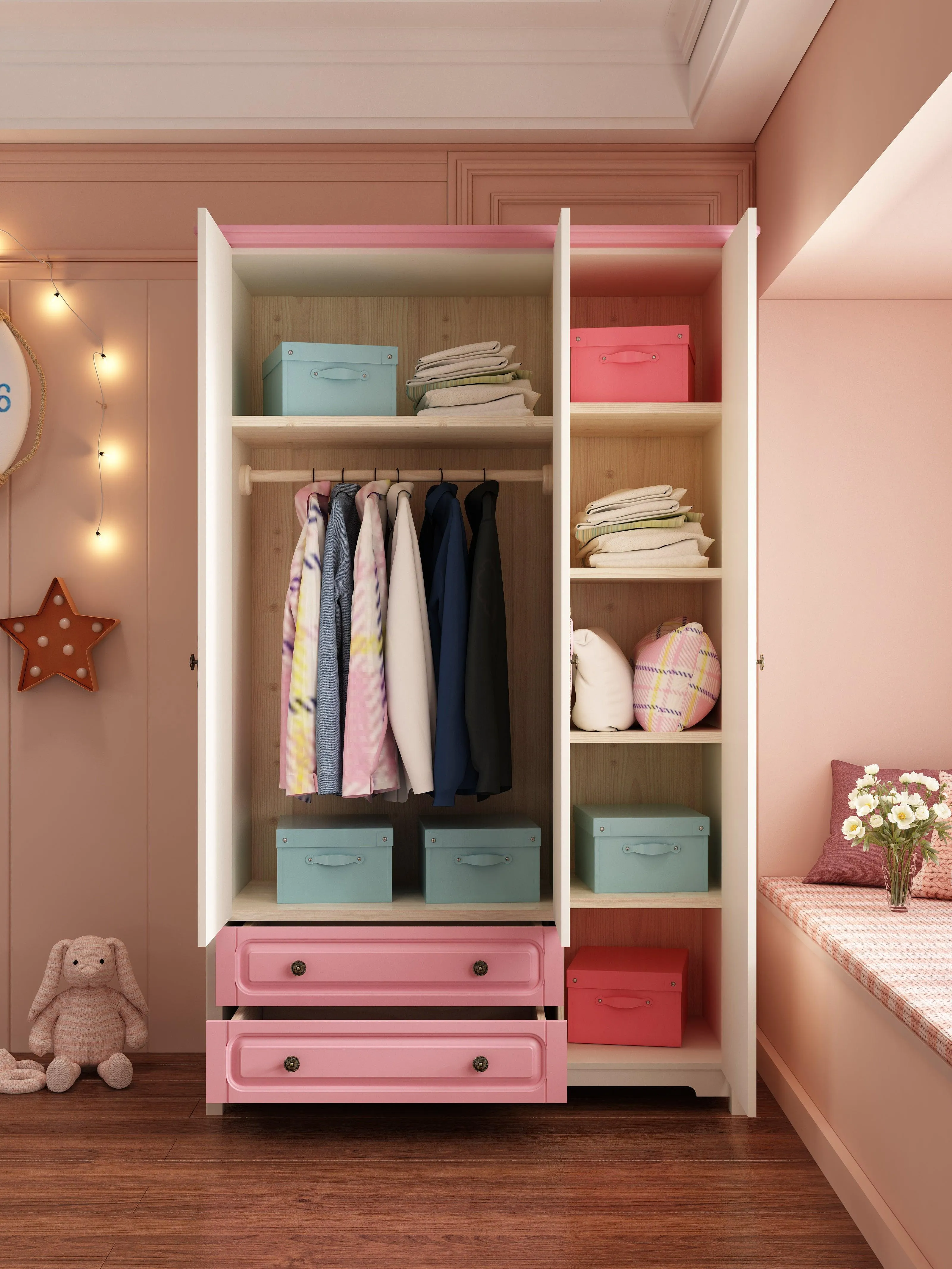 HB Rooms Mickey Wardrobe (812#) - 2 or 3 doors options