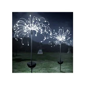 Honche Round Solar Outdoor Firework Lights | Raincoats| For Weddings| Gardens| Trails| Decorations | Color Cool White