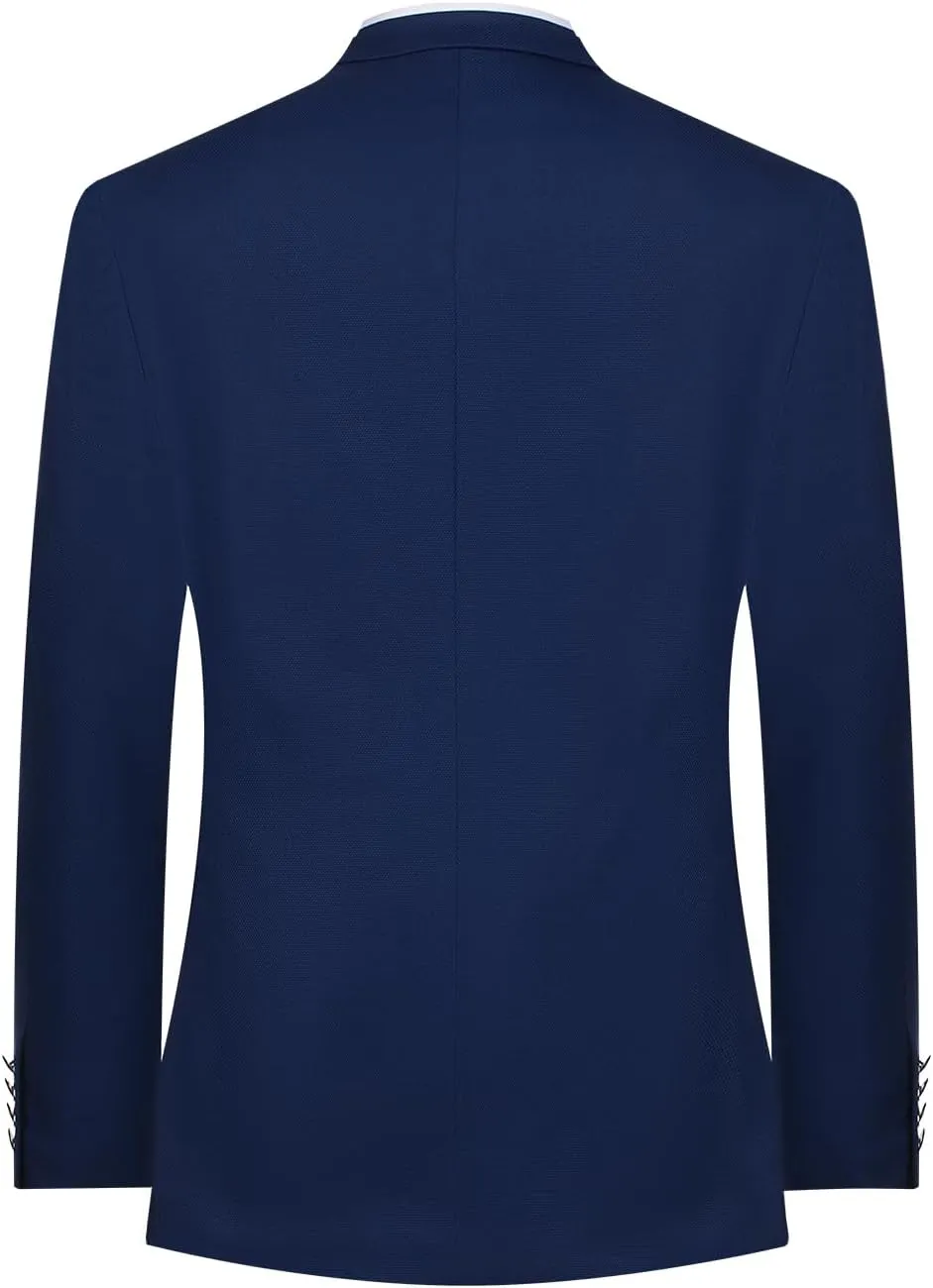 Men's Blazer Classic Fit Sport Coats Stylish 2 Button Single Breasted Stretch Sports Jacket for Business & Daily