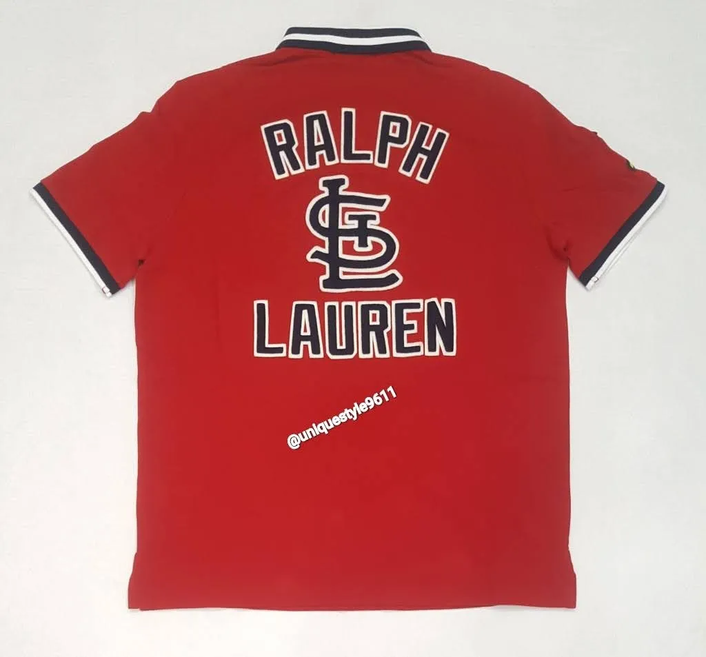 Nwt Polo Ralph Lauren Red Cardinals Embroidered Classic Fit Polo