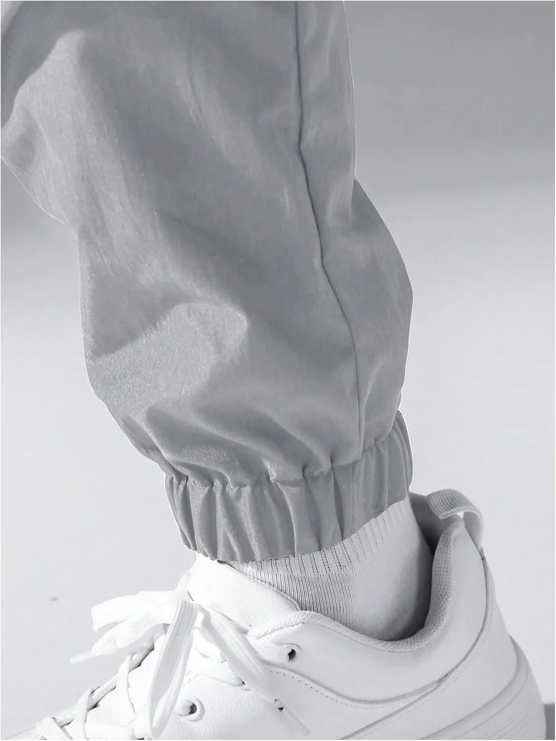 OYOANGLE Men's Casual Cargo Joggers Track Jogging Sweatpants Drawstring Waist Jogger Trousers with Pocket