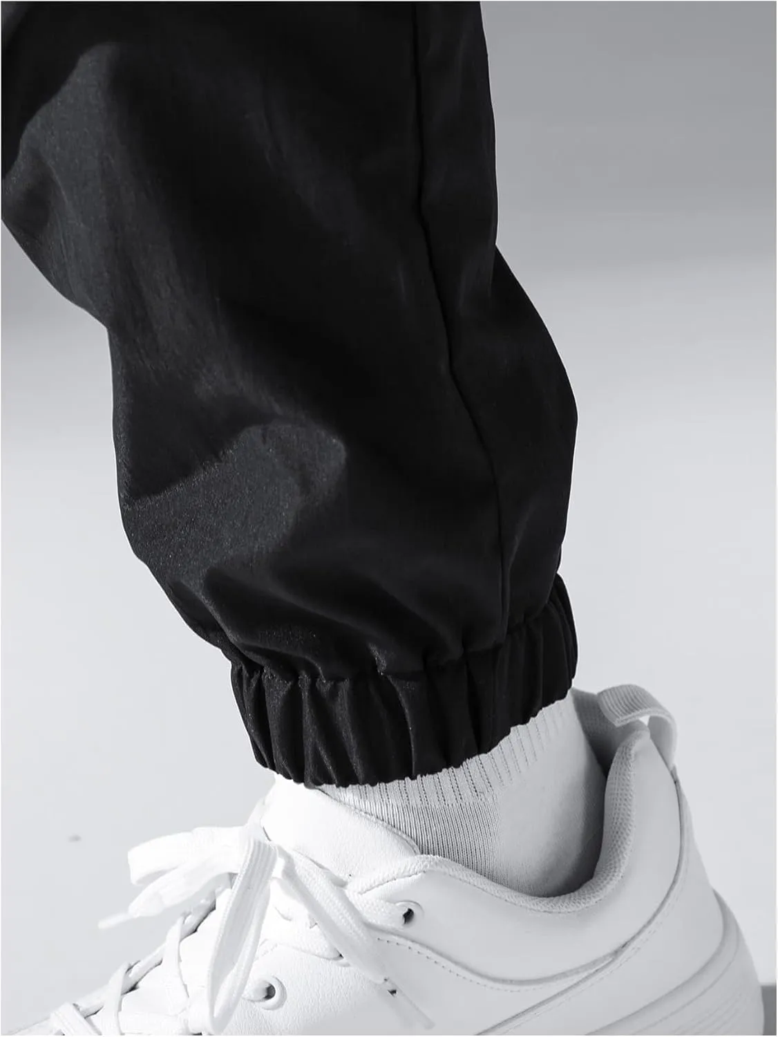 OYOANGLE Men's Casual Cargo Joggers Track Jogging Sweatpants Drawstring Waist Jogger Trousers with Pocket