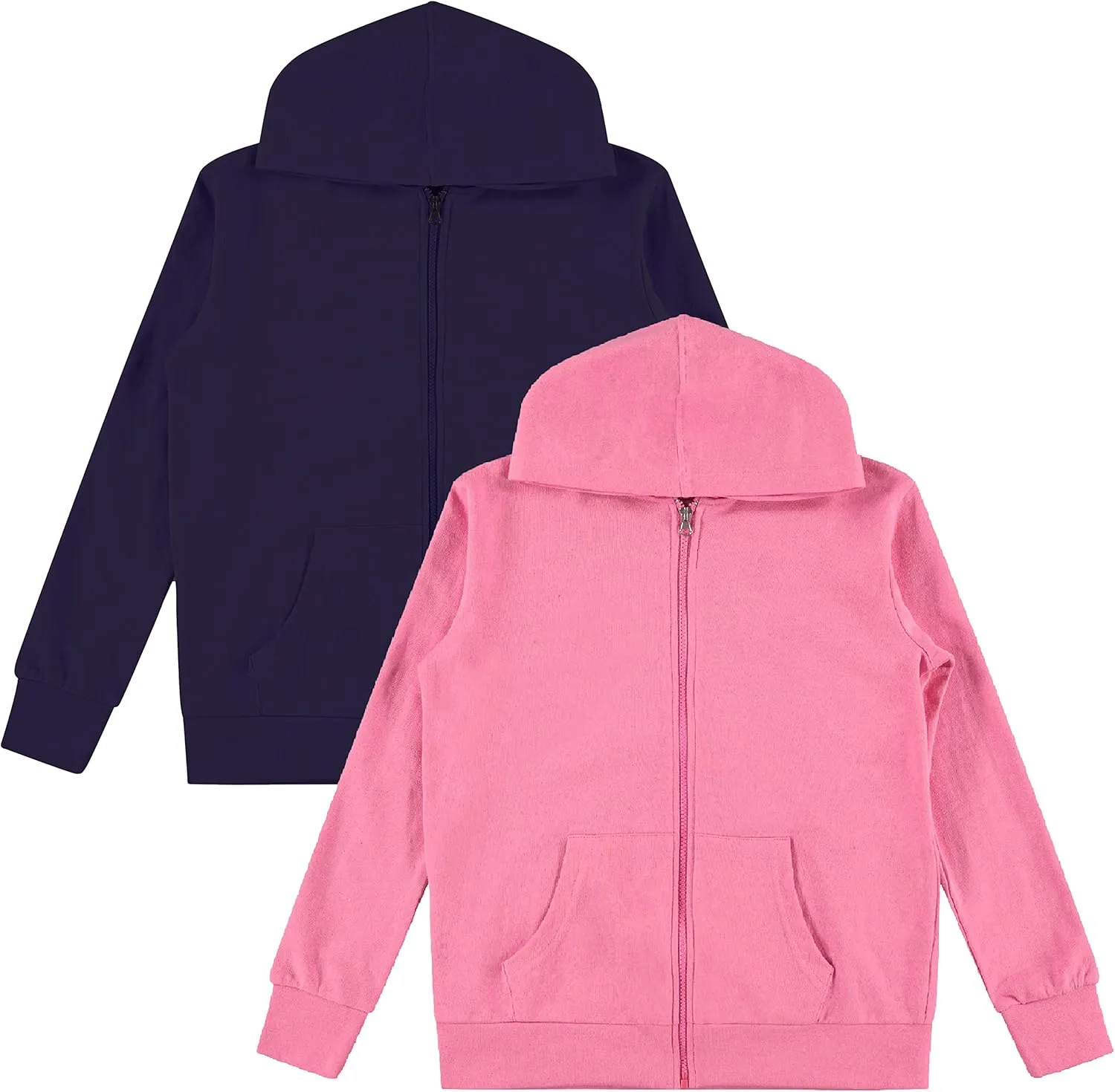 Pink Angel Little & Big Girls Zip Up Hoodie, Kids Full Zipper Hooded Fashion Sweatshirt