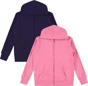 Pink Angel Little & Big Girls Zip Up Hoodie, Kids Full Zipper Hooded Fashion Sweatshirt