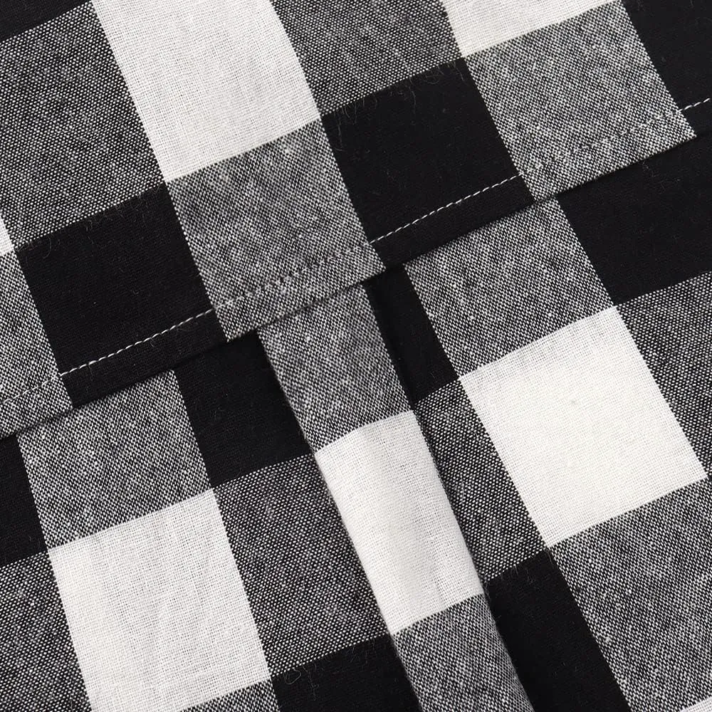 Spring&Gege Boys Plaid Short Sleeve Shirt Casual Button Down Checked with Chest Pocket (5-14 Years)