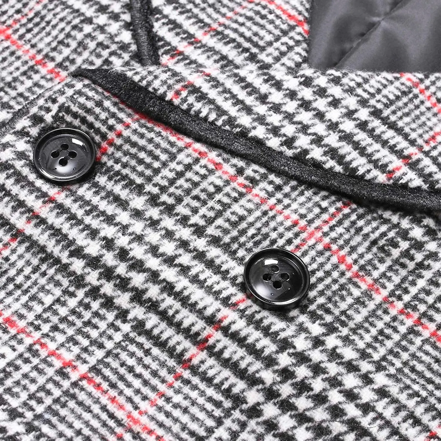 Stoota Mens Casual Suede Vest Jacket, Retro Double-Breasted Suit Vest, Classic Plaid Stripe Lapel Collar Dress Waistcoat