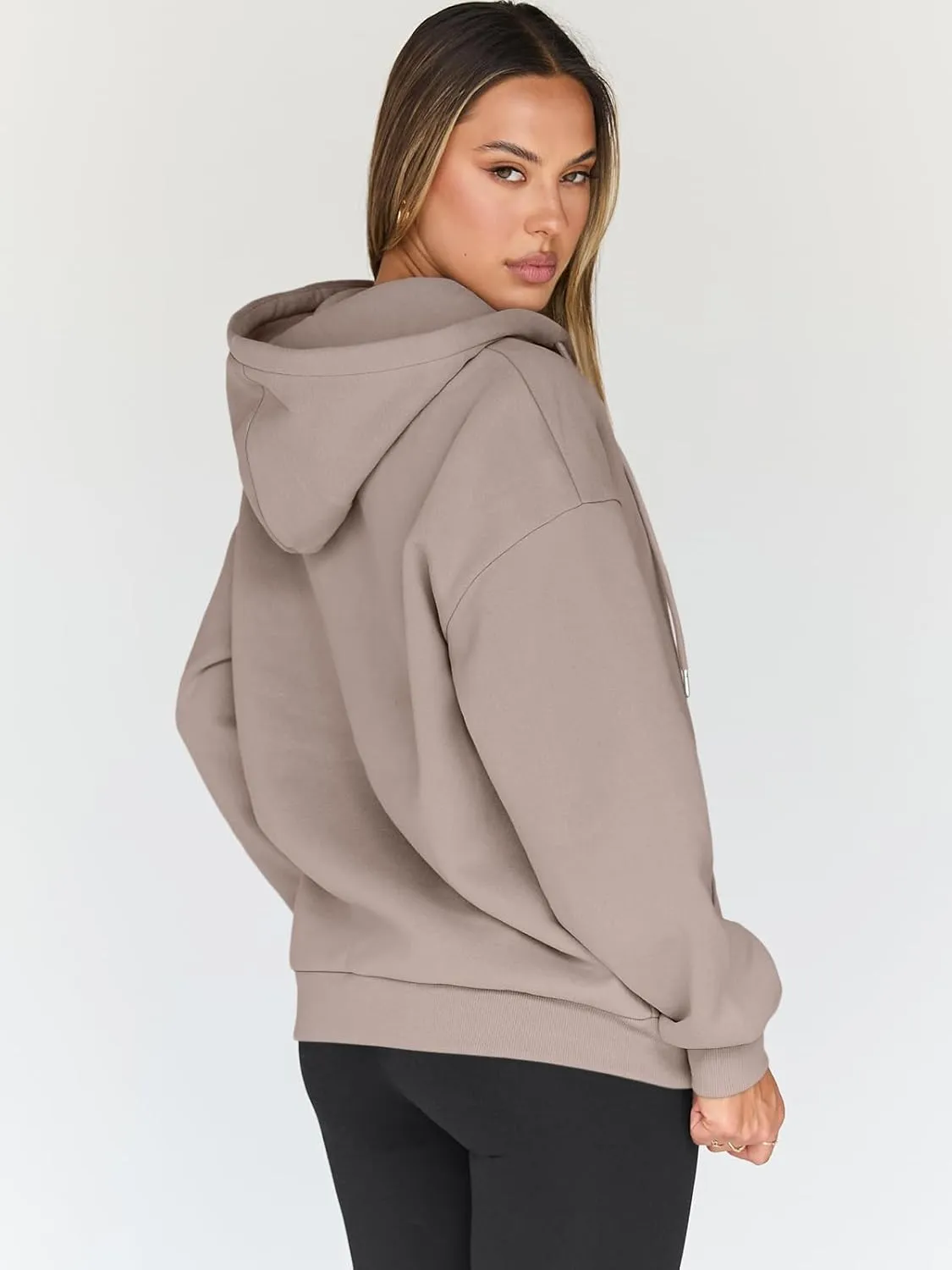 Trendy Queen Womens Zip Up Hoodies Oversized Sweatshirts Fall Fashion Outfits Casual Jackets 2025 Winter Clothes