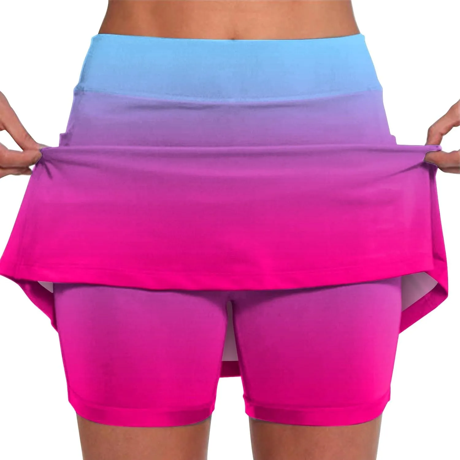 Womens Skorts with Pockets Tummy Control Plus Size Skorts for Women High Waist Athletic Sports Pants Skirt Casual