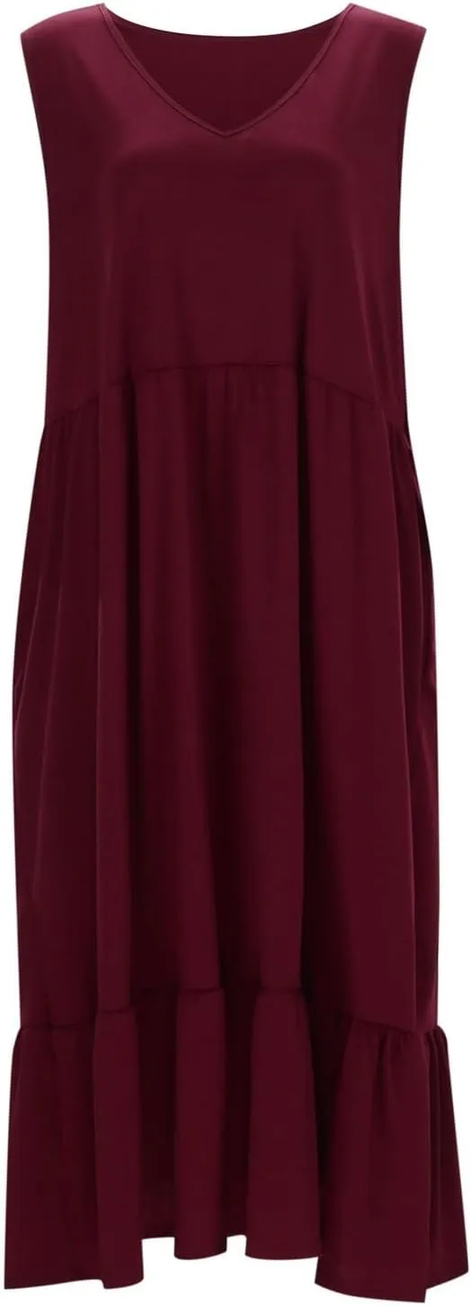 Women's Summer Maxi Casual Dresses 2024 Cold Shoulder V Neck Short Sleeve Dress